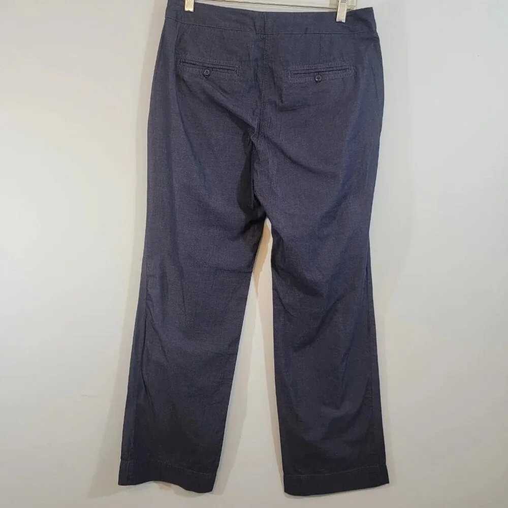 J. Crew Pants City Fit Chambray‎ 100% Cotton Sz 6 NWOT